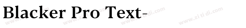 Blacker Pro Text字体转换